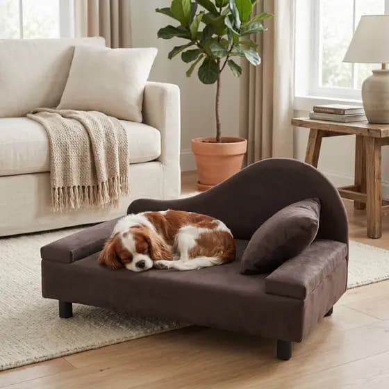Caminha Pet Elevada Tipo Sofá Para Cachorro E Gato