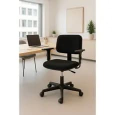 Cadeira De Escritório Ergonômica Ajustável C/ Rodas Preto