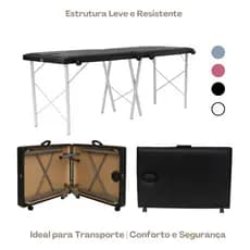 Maca dobrável C/Respiro portátil Premium - Estética/Massagem/Cílios/Tatuagem- 120kg