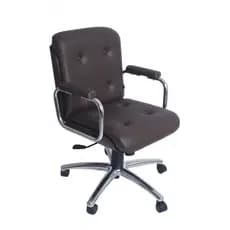 Poltrona Presidente Luxo Base Giratória Conforto E Design Marrom