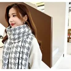 Cachecol Xadrez Feminino Lenço Pashimina Echarpe Masculino Unissex Para Frio Inverno910
