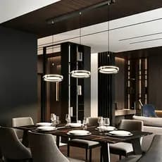 Lustre Para Jantar Led Nórdico Italiano Com Controle Remoto 81w Sala Cozinha Escritório 3 Cores 110v/220v