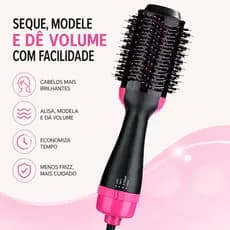 Escova Secadora  4 em 1 Seca Alisa Cachos Modela Dá Volume 220V para Todos os Tipos de Cabelo
