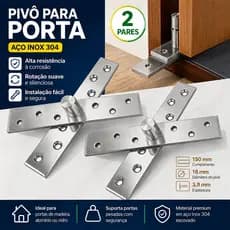 Dobradiça Pivotante Inox 304 360 Graus Grande Até 250kg Para Porta Camuflada, Porta Giratória，Ferragens Para Portas