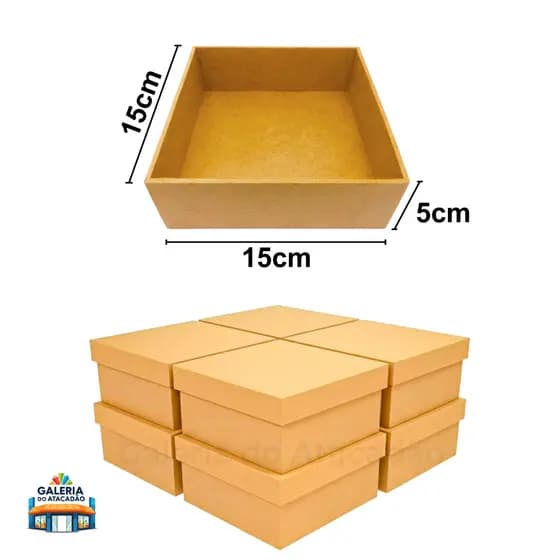 Até 20 Caixas MDF 15x15x5 Liso para Personalizar Artesanato Presente Convite Lembrancinha Decoração Caixinha de MDF