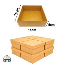 Até 20 Caixas MDF 15x15x5 Liso para Personalizar Artesanato Presente Convite Lembrancinha Decoração Caixinha de MDF