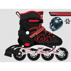 Patins Roller Inline Preto Ajustável Com Luz De Led Com OU SEM Kit Proteção Várias Cores  Promoção