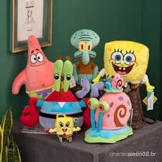 Bonecos De Pelúcia Kawaii Bob Esponja Patrick Star Tentáculos De Lula Molusco