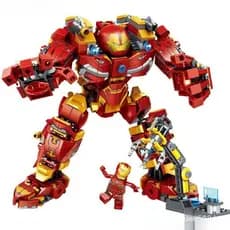 568Peças compatível Marvel Vingadores Homem De Ferro robô Mecha Hulkbuster MK44 Figuras Blocos De Construção Brinquedos