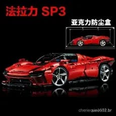 Compatível com Lego Supercar Ferrari SP3 Puzzle Montagem de Blocos de Construção Carro Esportivo Meninos Meninas Carro d