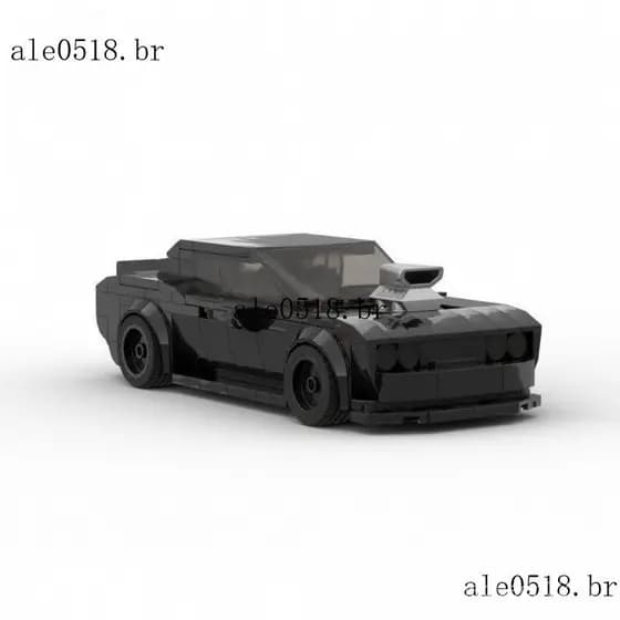 Compatível com Lego moc Dodge Challenger Charger Dom 8 Grid speed Series Super Racing Car Building Block Masculino#相容乐高m