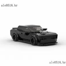 Compatível com Lego moc Dodge Challenger Charger Dom 8 Grid speed Series Super Racing Car Building Block Masculino#相容乐高m