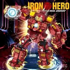 Armadura Hulkbuster do Super-Herói Homem de Ferro Compatível com Blocos de Construção  Brinquedo Mecha para Meninos