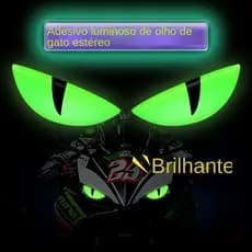 Carro motocicleta veículo elétrico decoração luminosa adesivo reflexivo olho do diabo adesivo de carro capacete 3D adesi