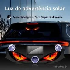 Luz decorativa do carro led luz de advertência dinâmica janela do olho do diabo luz decorativa sem fiação com ventosa lu