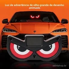 Acessórios para carro desenho animado olhos grandes luz de advertência olho do diabo sem fiação com ventosa com painel S