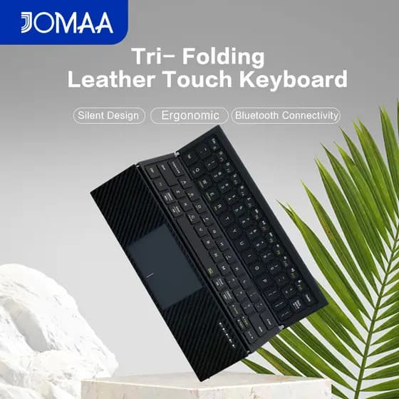 Jomaa Harmonica Teclado Triplo Com Touchpad Bluetooth Sem Fio Recarregável De Viagem Para Tablet Laptop