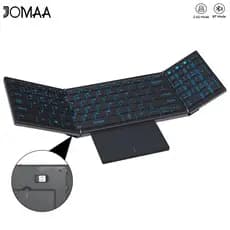 Teclado Dobrável Jomaa Com Bluetooth Recarregável Touchpad Almofada Digital Para Celulares E Laptops .