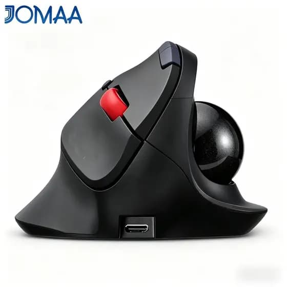 Jomaa MS-622 Mouse Trackball Vertical Dual Bluetooth Sem Fio + Recarregável 2.4G Para Windows Mac