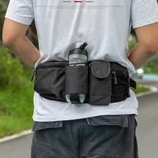 Bolsa de cintura para garrafa de água, bolsa de armazenamento multifuncional para corrida, esportes e ciclismo, para hom