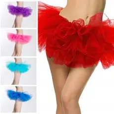 Saia de Balé de Tule Multicamadas Adequada para Ocasiões de Carnaval Saia de Esqui de Cor Sólida
