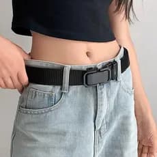 Cinto de lona com fivela automática, adequado para esportes, uso casual e profissional, cinto masculino de metal, novo m