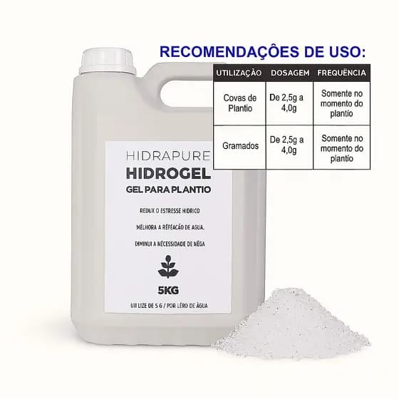 Gel Para Retenção de Umidade 5kg – Plantas Mais Verdes e Fortes