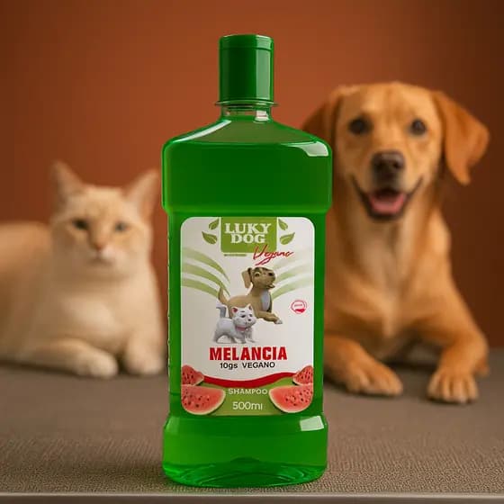 Shampoo Vegano Melancia Luky Dog 500ml Pet Aromático