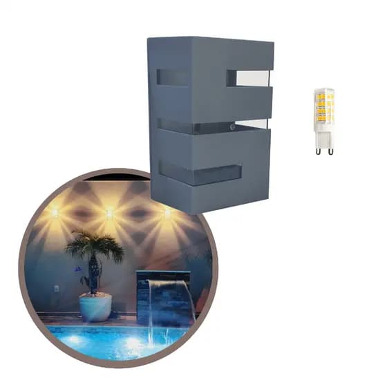 Arandela De Parede Externa e Interna Com Lâmpada Led Bivolt