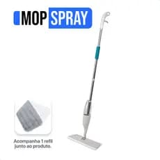 Mop Spray Em Alumínio Com Reservatório Rodo Mágico Com 1 Refil Microfibra Ems Click (bs327)