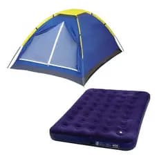Barraca Camping Iglu 3 Pessoas + Colchão Inflável Casal Mor