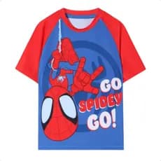 Camiseta Infantil UV Spider Marvel Manga Curta Menino