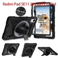 Capa Para Redmi Pad SE 11 2023 / Redmi Pad 2 11 Pol Anti-Impacto c/ Alça Suporte 360 e Porta Caneta