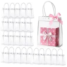 45 Unidades Reutilize Sacos De Presente Plástico Pvc Para Casamentos, Festivais E Festas 3 especificações e tamanhos