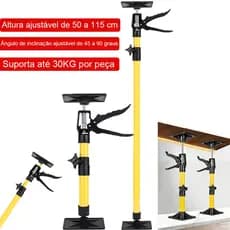 Kit 2 Hastes Suporte Telescopico Ajustavel Mao Amiga 50-115cm Profissional Montador E Marcenaria