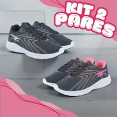 KIT 2 PARES Tênis Feminino Caminhada Academia Confortável Ideal Para Corrida, Treino e Uso Diário