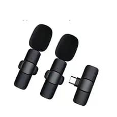 Microfone sem fio TIPO C Apenas Conjunto de 2 microfones de lapela de transmissão