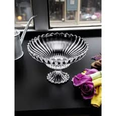 Centro de Mesa Luxo: Fruteira Saladeira Vidro Lotus Imperial 32cm Crystal Glass