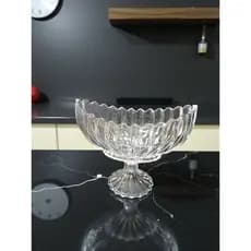 Baleiro Fruteira Centro de mesa Decorativo Vidro Cristal Premium