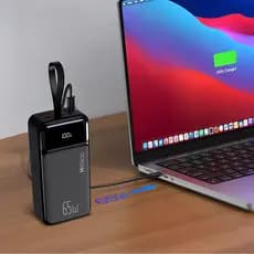 Powerbank 30.000mAh | 50.000mAh 65W Carregador Portátil Rápido para Celular, Notebook e Starlink