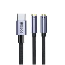 Cabo Audio Splitter Tipo C X 2x P2 3.5mm 30cm Vention