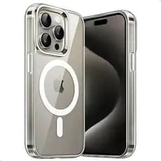 Capa Transparente Carregamento Por Indução para iPhone  16 16E 17 Pro Plus Pro Max