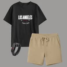 Kit Camiseta Infantil e Short Moletinho Menino + Brinde Promoção
