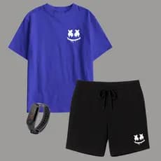 Kit Camiseta Smile Infantil e Short Infantil Moletinho + Brinde