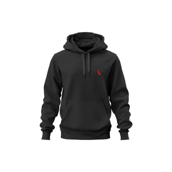 Moletom Canguru Masculino Passarinho Vermelho Com Capuz Básico