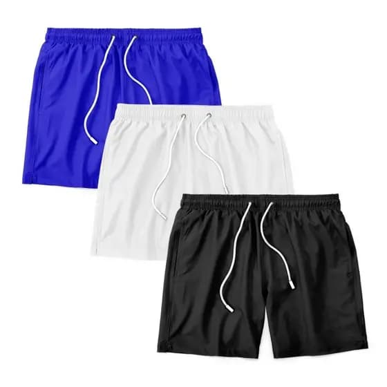 KIT 3 Short Masculino Liso Tactel Praia Academia Esporte Verão Tactel Short de Praia Short Masculino
