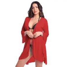 Saída Praia Piscina Cinto Ponta Chemize Amarrar Saída de Praia Feminina Chemise para Praia