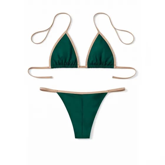 Conjunto Biquíni Feminino Bicolor Moderno Elegante Sofistica