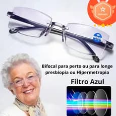 Óculos de leitura para homens e mulheres anti-luz azul foco Inteligente oculos para perto ou longe