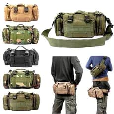 Pochete Tática Bolsa De Cintura e Transversal Impermeável Militar Esportiva